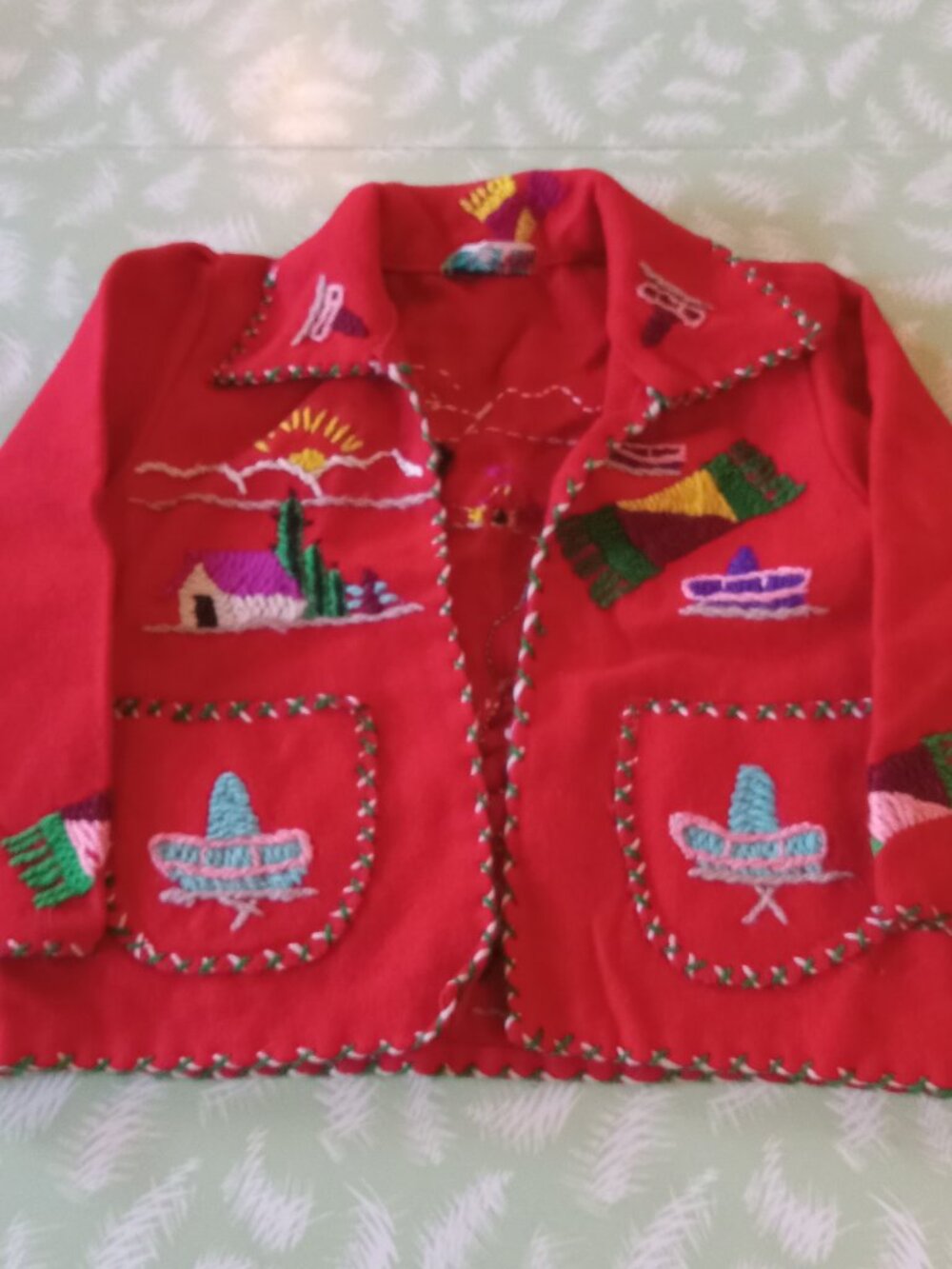 Vintage mexican jacket child kid 1950 Lopez